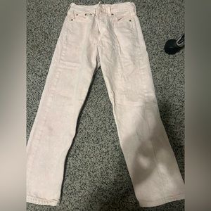 Baby pink Levi Jeans